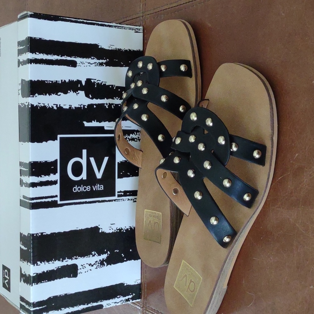 Dolce vita Lewis flat studded slide